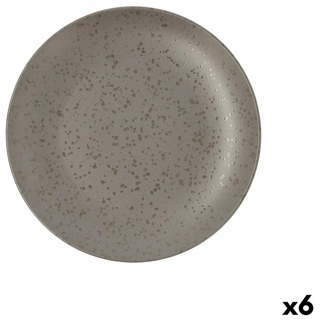 Piatto Piano Ariane Oxide Ceramica Grigio (Ø 27 cm) (6 Unità)
