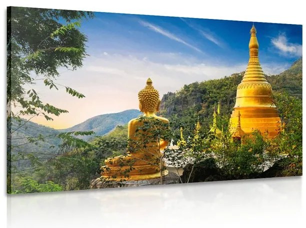 Quadro su tela – Vista sul Buddha dorato