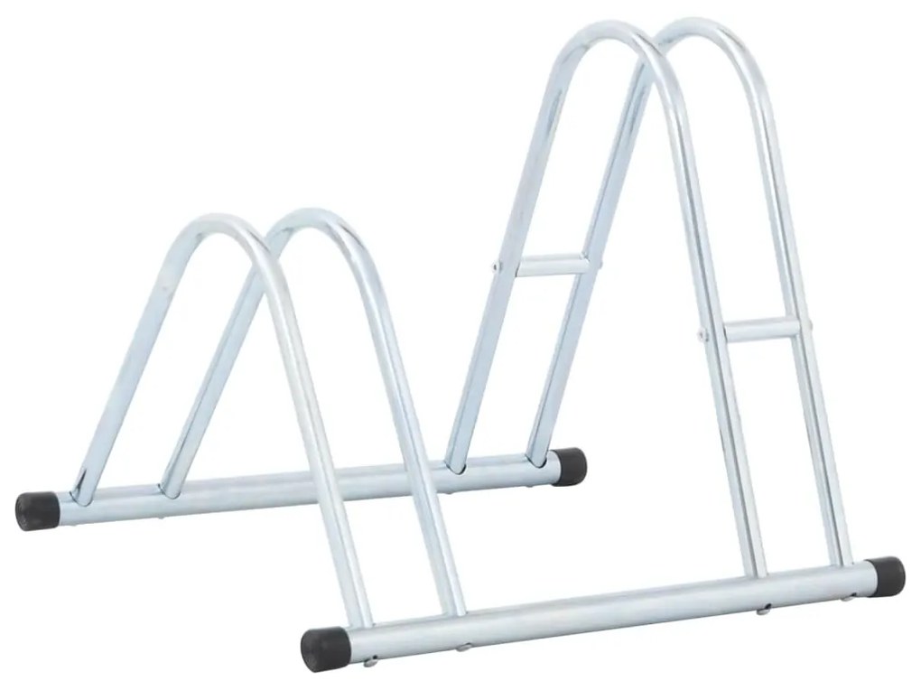 Supporto Per 2 Bici Da Pavimento Autoportante Acciaio Zincato /