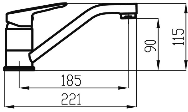 Novaservis - Lavandino/rubinetto per lavabo METALIA cromo lucido