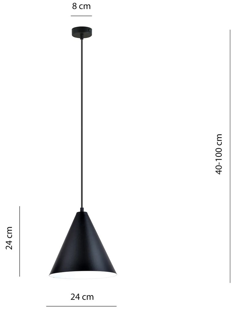 Sospensione Nordica Ninhursag 1 Luce In Acciaio Nero