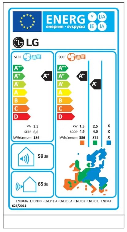 Condizionatore a muro monosplit inverter LG Special Plus 9K classe raffreddamento A++, bianco