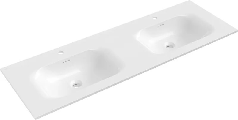 Mexen Vela lavabo da incasso doppio 141 x 46,5 cm, bianco lucido - 25231400D