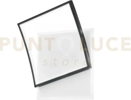 Plafoniera led ayrton quadrata nera 42w 5200lm cct 3000 4000 6500k ...