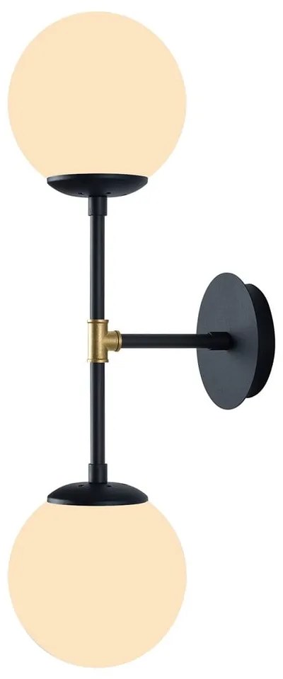 Lampada da parete nera, lunghezza 58 cm Kruva - Squid Lighting