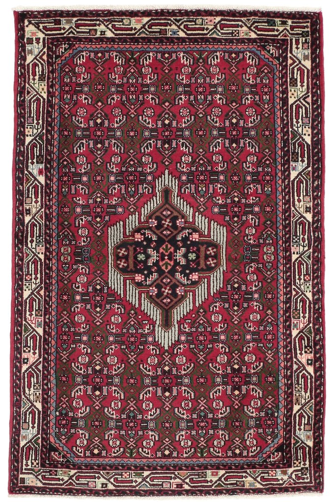 Hamedan Tappeto persiano 160 x 110 Rosso (Iran) Annodato A Mano