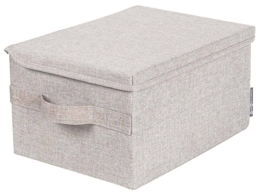 Scatola in tessuto beige con coperchio 35x19x26 cm Soft Storage - Bigso Box of Sweden