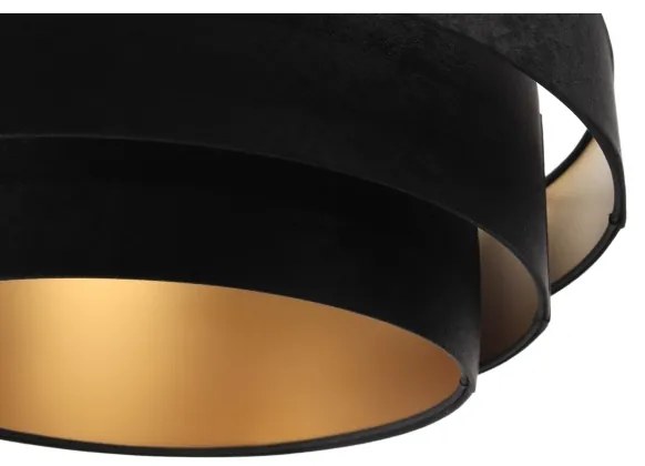 Lampadario su corda TRINITI 1xE27/60W/230V nero/oro