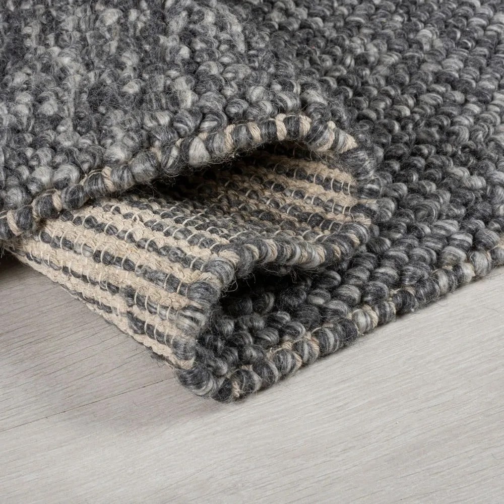 Tappeto in lana grigio scuro 60x230 cm Minerals - Flair Rugs