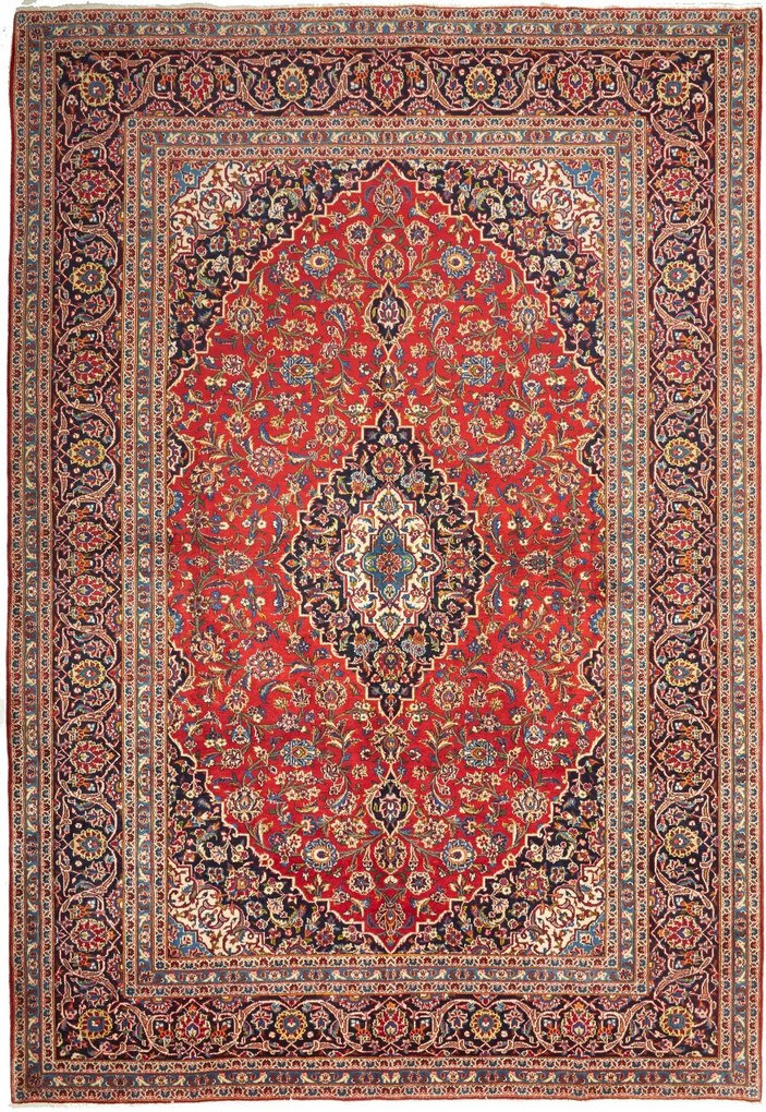Kashan Tappeto persiano 250 x 360 Rosso (Iran) Annodato A Mano