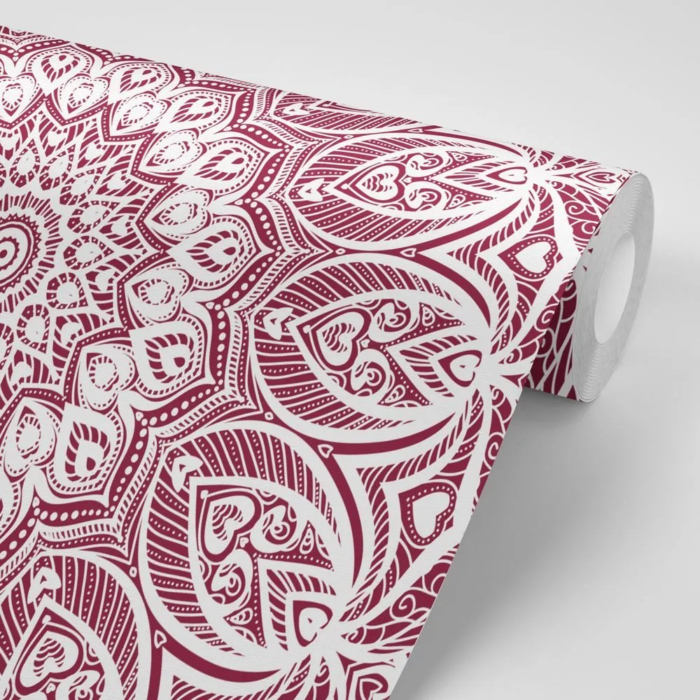 Carta da parati – Mandala dell'armonia su sfondo rosa