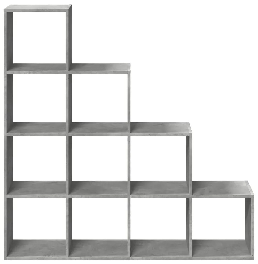 Libreria 4 ripiani grigio cemento 131,5x29x131,5 cm truciolato