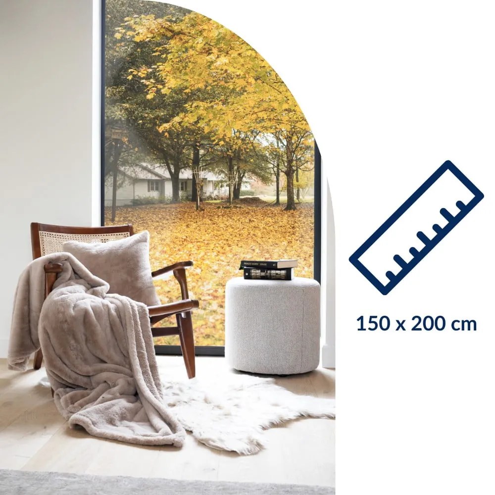 Coperta grigia in pelliccia finta 150x200 cm Ruby – Tiseco Home Studio