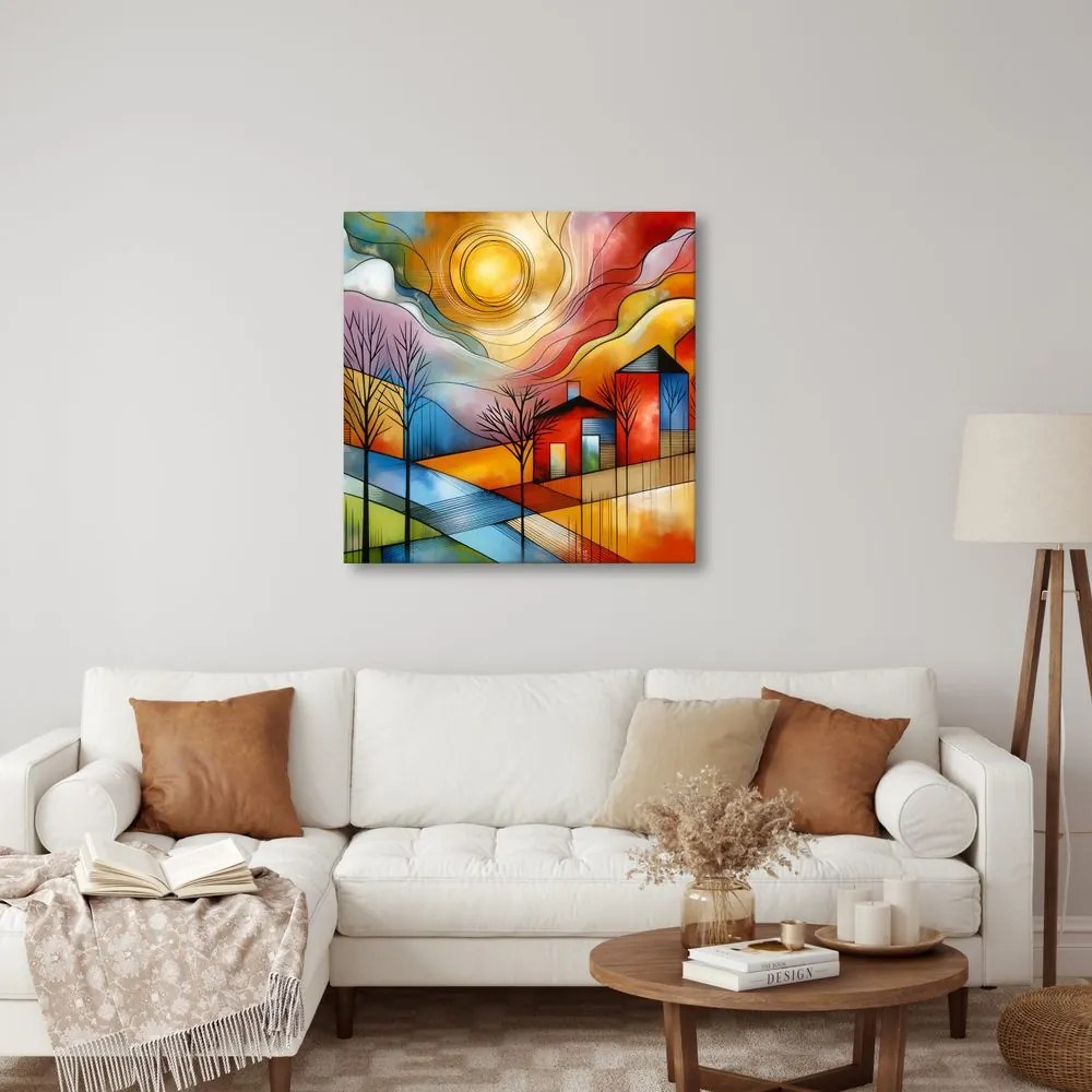 Quadro su tela – Strada nei colori