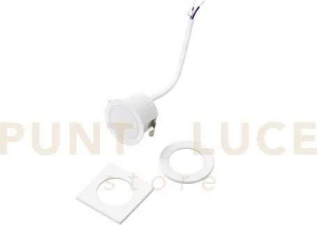 Incasso led dama bianco 3w 340lm 3000k ghiera quadrata e tonda 4,4x...