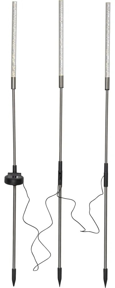 Set di 3 decorazioni luminose solari a LED per esterni, altezza 83 cm Bubbly - Star Trading