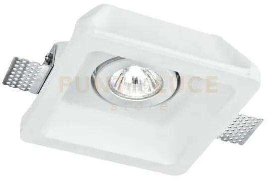 Faretto da incasso in gesso verniciabile morgana orientabile bianco...