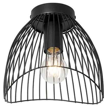Plafoniera di design nera a filo metallico 20 cm - Pua