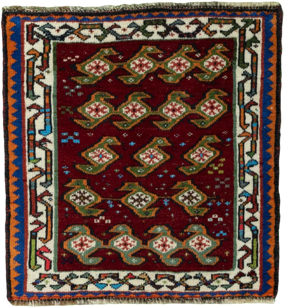 Shiraz Tappeto persiano 60x60 Rosso (Iran) Annodato A Mano