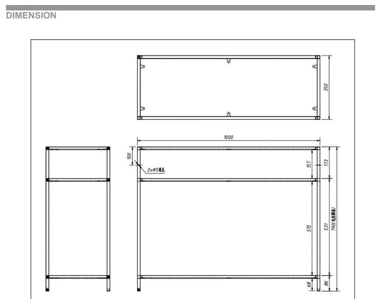 Tavolo consolle nero 100x35 cm Seaford - Actona