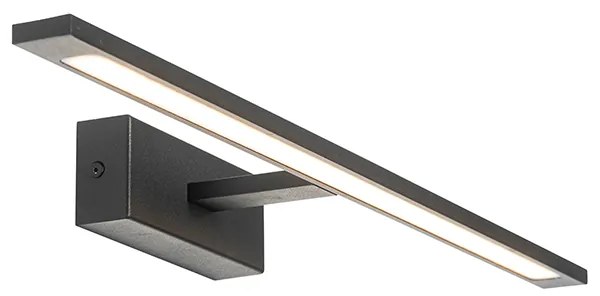 Lampada da parete moderna nera 62 cm con LED IP44 - Jerre