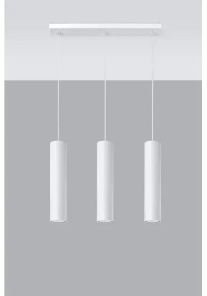 Sollux SL.0325 - Lampadario a sospensione con filo LAGOS 3 3xGU10/10W/230V bianco