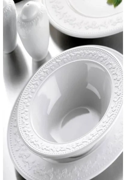 Set da tavola 24 pezzi in porcellana bianca