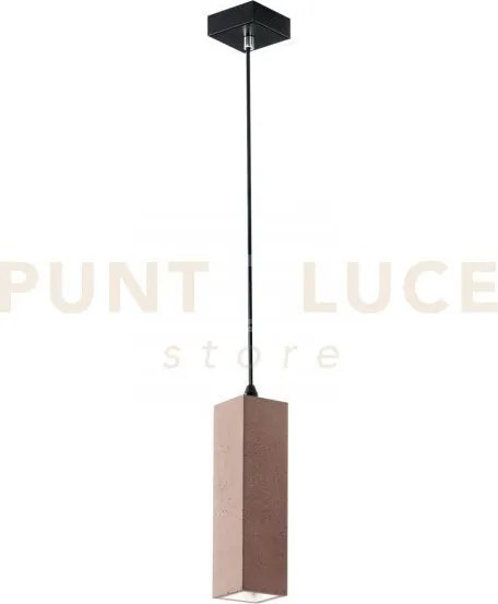 Lampadario a sospensione kruk quadrata mattone 1 luce attacco gu10 ...