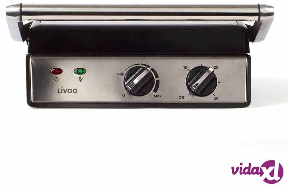 Livoo Griglia a Contatto 2000 W Grigia