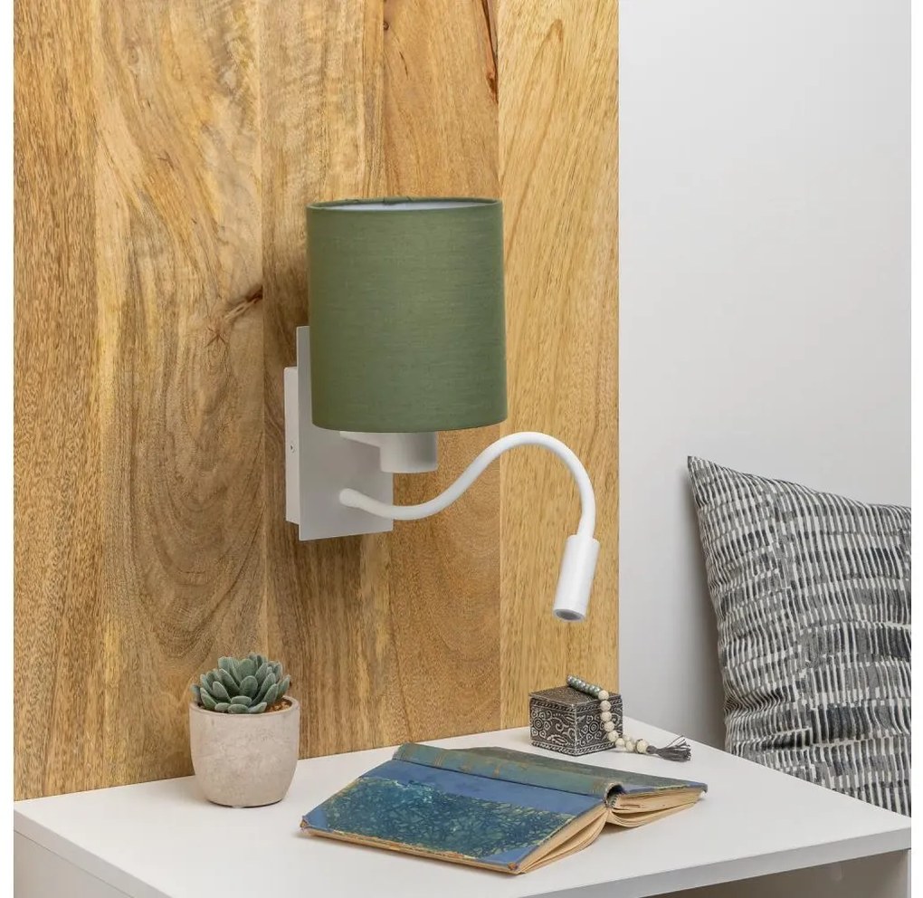 Brilagi - Applique a LED NUBILA 1xE27/25W/230V + LED/3W bianco/verde