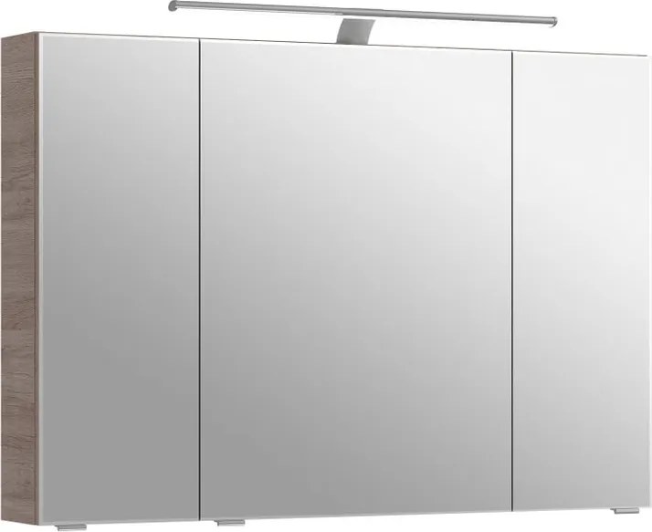 Specchio Contenitore Con Illuminazione PELIPAL rovere sanremo L 98 x H 70.3 x P 17 cm