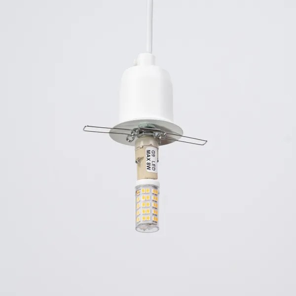 Sollux SL.1356 - Lampadario a sospensione con filo HYPERION 1xG9/8W/230V bianco