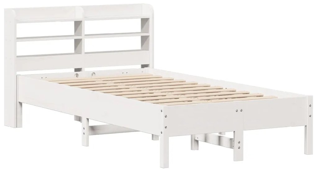 Letto senza materasso bianco 120x190 cm legno massello di pino