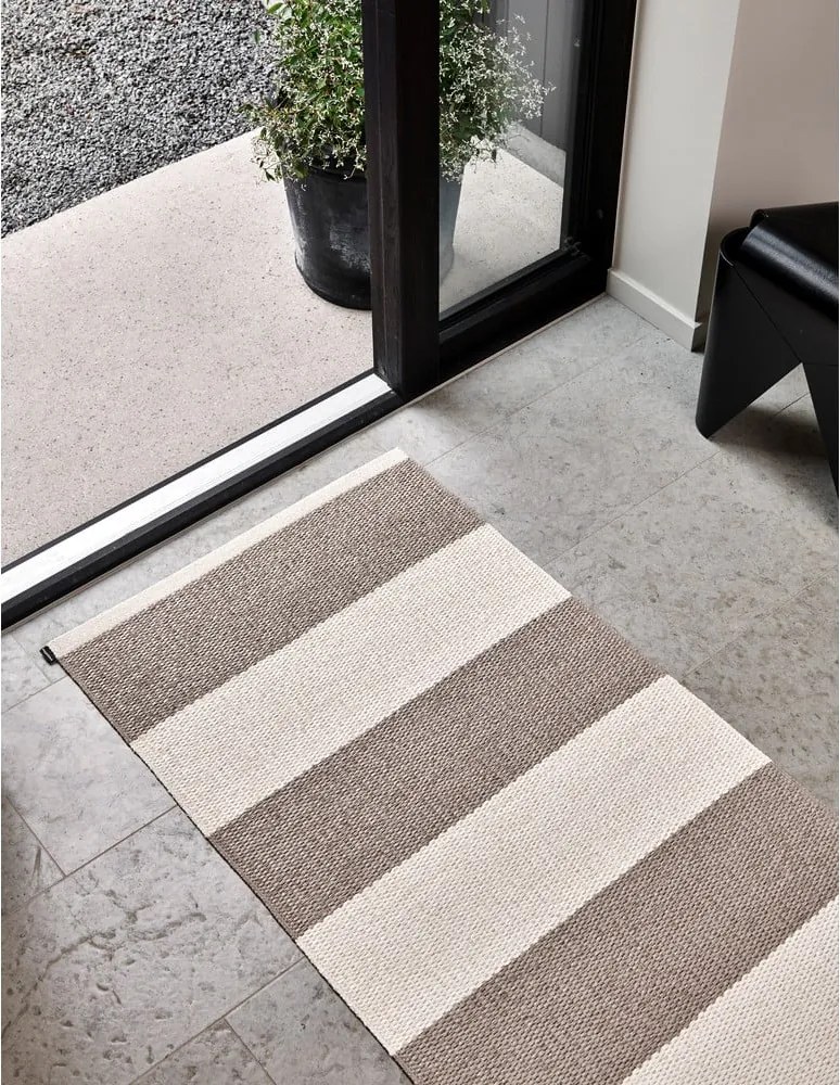 Passatoia da interno/esterno beige/color crema 70x150 cm Bob Mud Vanilla – Pappelina