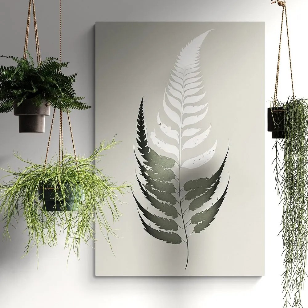 Quadro su tela – Fogliolina minimalista di felce