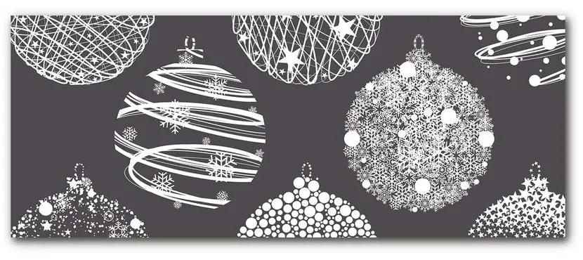 Quadro acrilico Palle di Natale astratte di Natale Inverno 100x50 cm