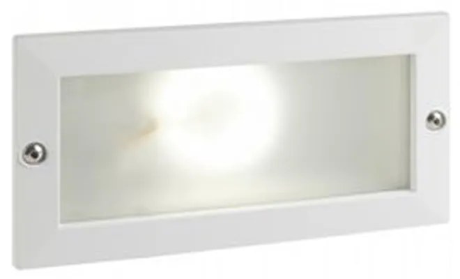 Segnapasso Esterno Incasso Aperto Escape Alluminio E Vetro Bianco Led 10W 4000K