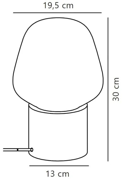 Nordlux - Lampada da tavolo CHRISTINA 1xE27/25W/230V calcestruzzo/grigio