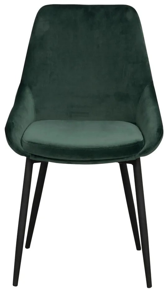 Set di 2 sedie da pranzo in velluto verde scuro Sierra - Rowico