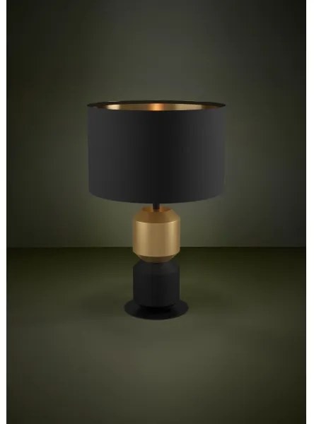 Eglo 390188 - Lampada da tavolo LAURIGNANO 1xE27/40W/230V nero/oro