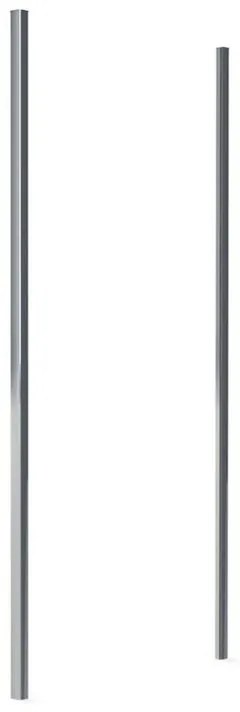 Lato fisso Slimline 70 cm, H 195 cm in vetro, spessore 6 mm trasparente silver