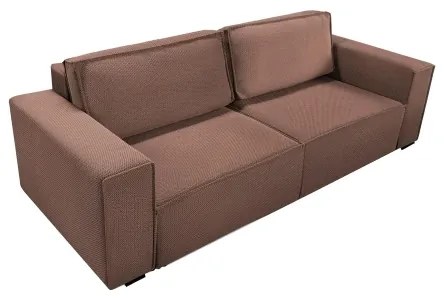 Divano letto 3 posti con contenitore RONDA rosso