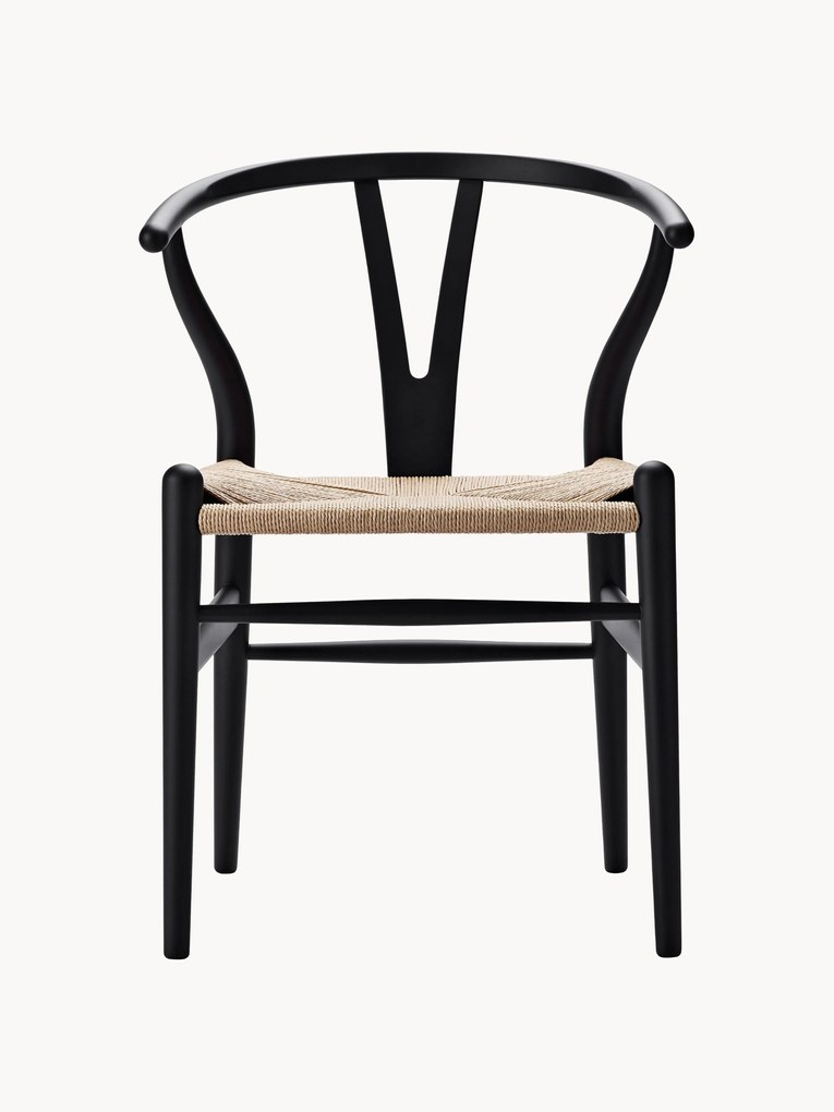 Sedia in legno con seduta intrecciata CH24 Wishbone Chair