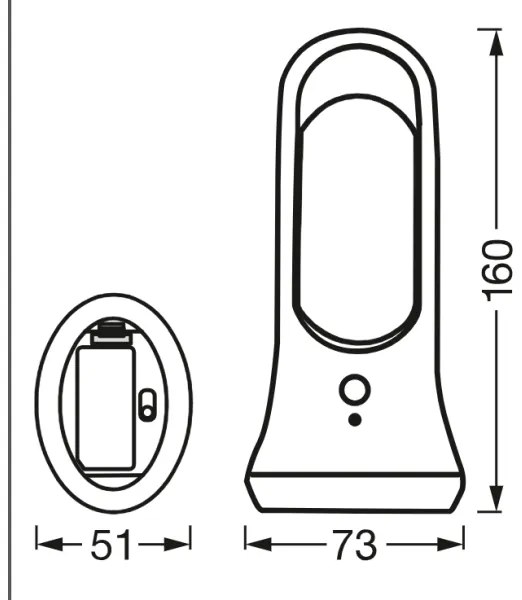 Osram - Lampada LED orientativa con sensore MOBILE LED/0,7W/4xAAA bianca