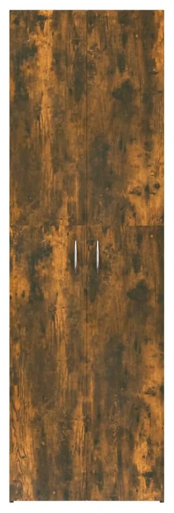 Armadio per ufficio rovere fumo 60x32x190 cm legno multistrato