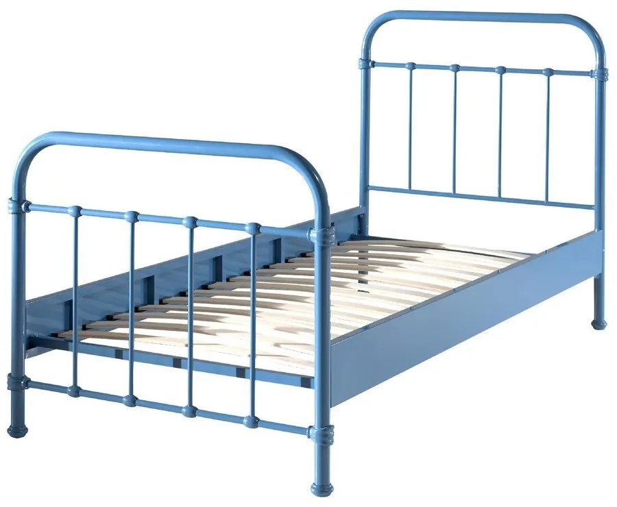 Letto per bambini in metallo blu , 90 x 200 cm New York - Vipack