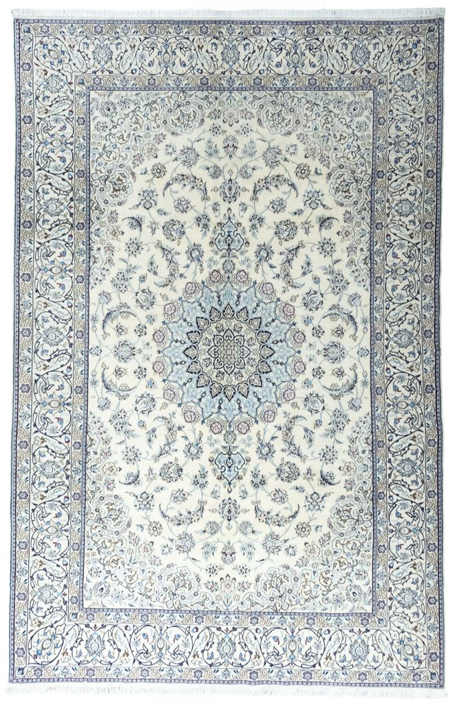 Nain Tappeto 310x200 Beige (Iran) Annodato A Mano
