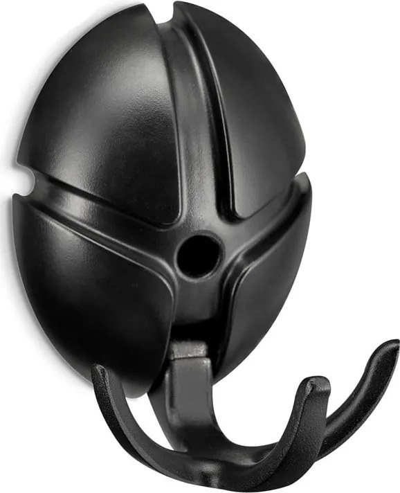 Gancio da parete nero in plastica Tick – Spinder Design
