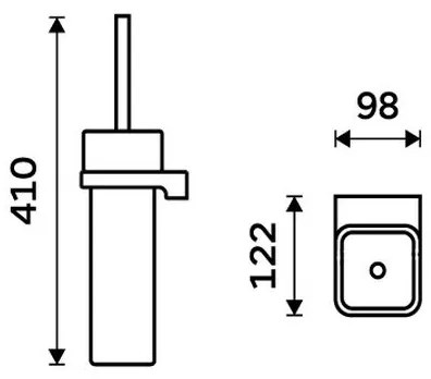NIMCO MAC 29094K-90 - Scopino a parete MAYA bianco/opaco nero