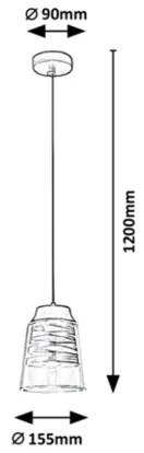 Rabalux - Lampadario su filo 1xE27/60W/230V